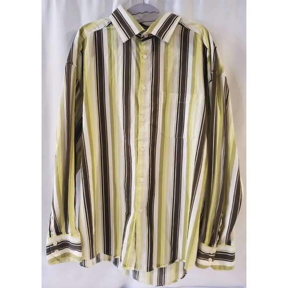 Geoffrey Beene Men's Size‎ XL Striped Long Sleeve Button Up Shirt Multicolor - Picture 13 of 13